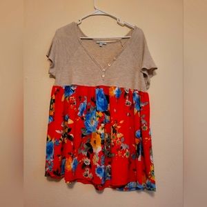 White Birch, Size Small, Colorful Top